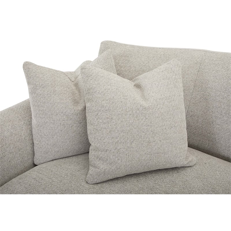 Pemberly Row Contemporary Canes Cobblestone 6 Piece Modular Sectional