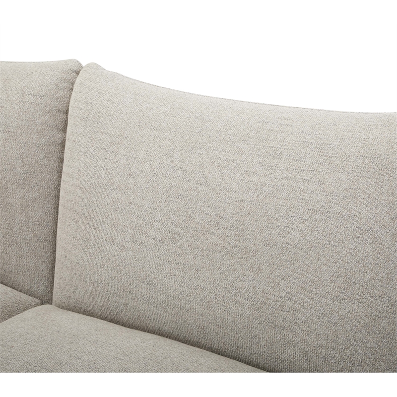 Pemberly Row Contemporary Canes Cobblestone 6 Piece Modular Sectional