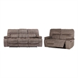 Pemberly Row Contemporary Manual Reclining Sofa and Loveseat