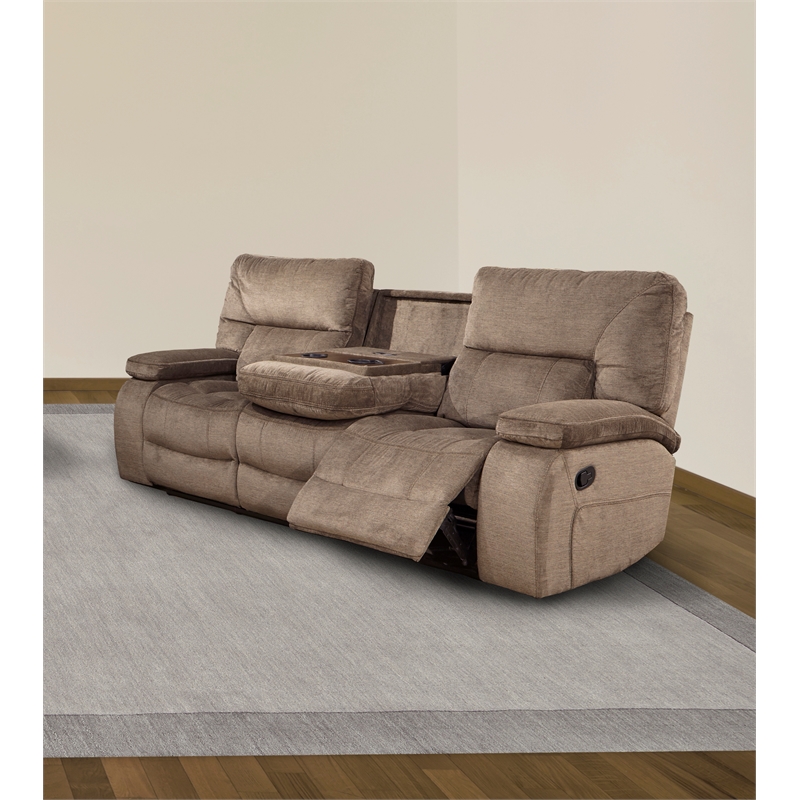 Pemberly Row Contemporary Manual Reclining Sofa and Loveseat