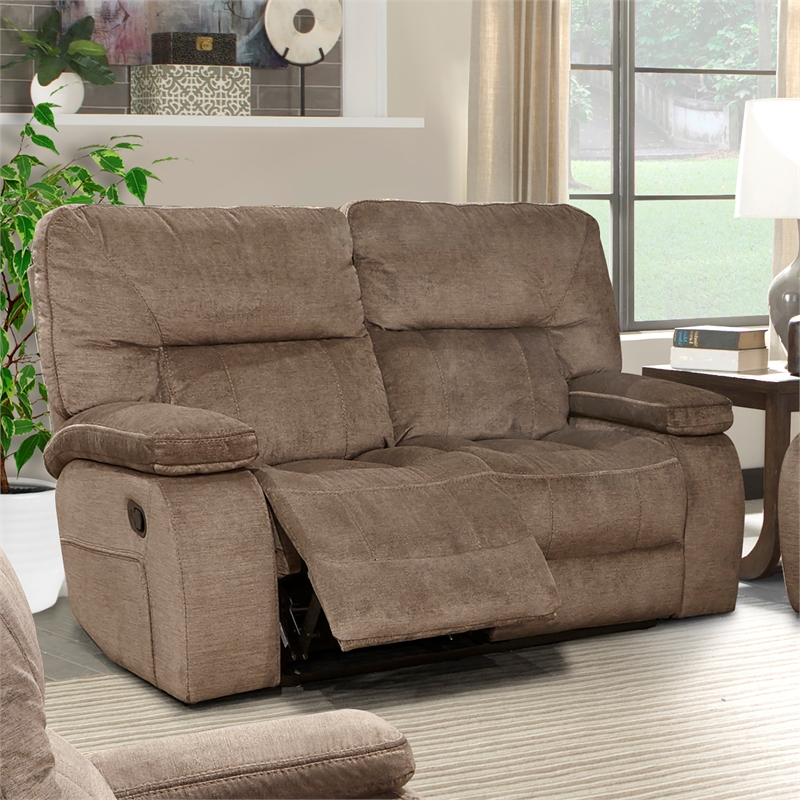 Pemberly Row Contemporary Manual Reclining Sofa and Loveseat