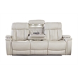 Pemberly Row Contemporary Fantom Ivory Power Reclining Sofa and Loveseat