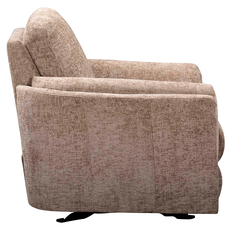Pemberly Row Contemporary Fabric Biscotti Power Glider Recliner