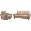 Pemberly Row Contemporary Fabric Biscotti Power Glider Recliner