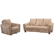 Pemberly Row Contemporary Fabric Biscotti Power Reclining Sofa