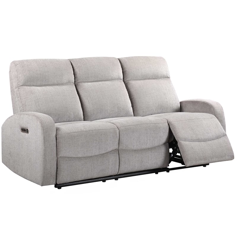 Pemberly Row Contemporary Whiskers Nature Power Reclining Sofa
