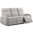 Pemberly Row Contemporary Whiskers Nature Power Reclining Sofa