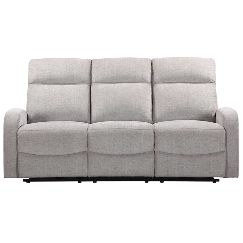 Pemberly Row Contemporary Whiskers Nature Power Reclining Sofa