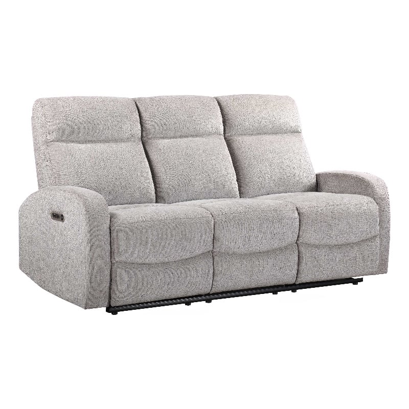 Pemberly Row Contemporary Whiskers Nature Power Reclining Sofa
