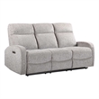 Pemberly Row Contemporary Whiskers Nature Power Reclining Sofa
