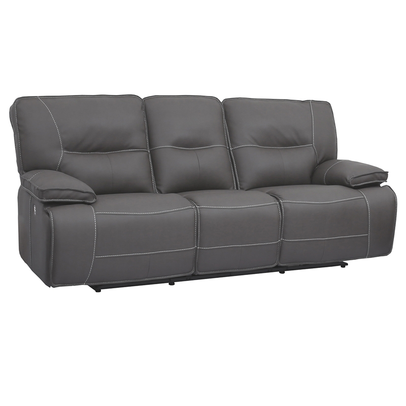 Pemberly Row Contemporary Haze Power Reclining Sofa and Two Recliners