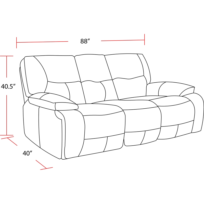 Pemberly Row Contemporary Haze Power Reclining Sofa and Two Recliners