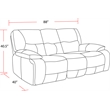 Pemberly Row Contemporary Haze Power Reclining Sofa and Two Recliners
