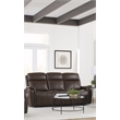 Pemberly Row Contemporary Leather Auburn Power Reclining Sofa