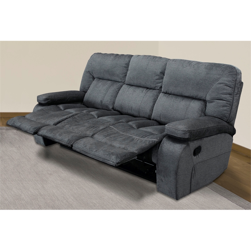 Pemberly Row Contemporary Manual Reclining Sofa and Loveseat