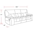 Pemberly Row Contemporary Manual Reclining Sofa and Loveseat