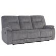 Pemberly Row Contemporary Shadow Grey Manual Reclining Sofa and Recliner