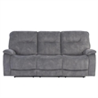 Pemberly Row Contemporary Shadow Grey Manual Reclining Sofa and Recliner