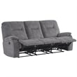 Pemberly Row Contemporary Shadow Grey Manual Reclining Sofa and Loveseat