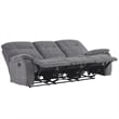 Pemberly Row Contemporary Shadow Grey Manual Reclining Sofa and Loveseat