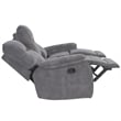 Pemberly Row Contemporary Shadow Grey Manual Reclining Sofa and Loveseat