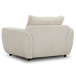 Pemberly Row Contemporary Mega Ivory Sofa and 2 Chair and Half