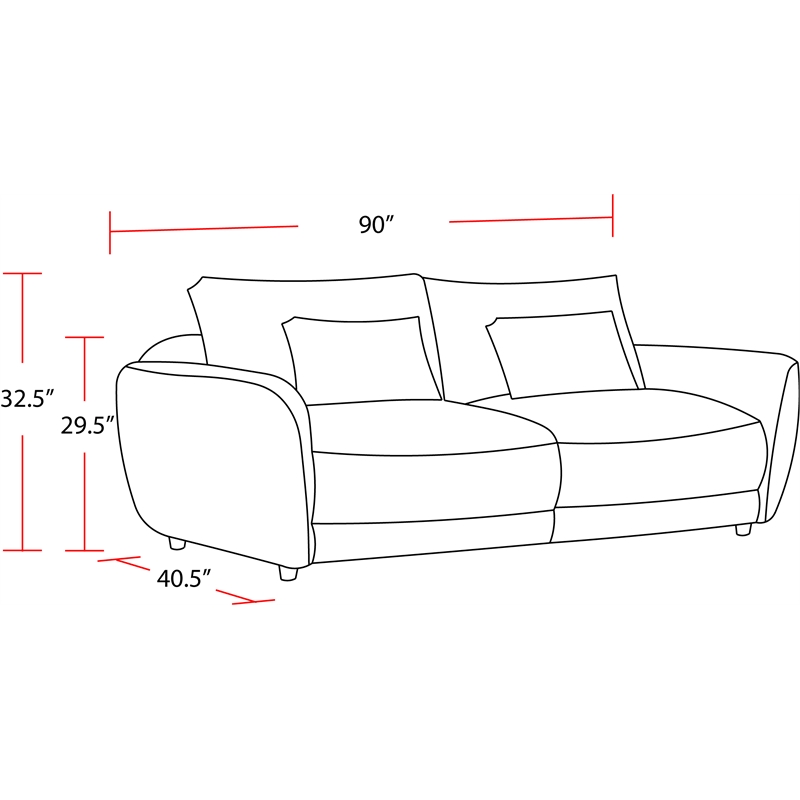 Pemberly Row Contemporary Mega Ivory Sofa and 2 Chair and Half