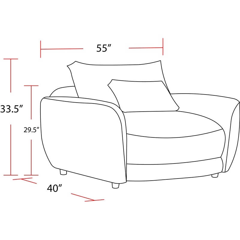Pemberly Row Contemporary Mega Ivory Sofa and 2 Chair and Half