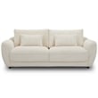 Pemberly Row Contemporary Mega Ivory Sofa and 2 Chair and Half