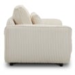 Pemberly Row Contemporary Mega Ivory Sofa and 2 Chair and Half