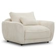 Pemberly Row Contemporary Mega Ivory Sofa and 2 Chair and Half