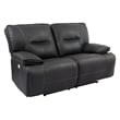 Pemberly Row Contemporary Black Power Reclining Sofa and Loveseat