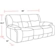 Pemberly Row Contemporary Black Power Reclining Sofa and Loveseat