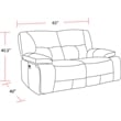 Pemberly Row Contemporary Black Power Reclining Sofa and Loveseat