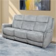 Pemberly Row Contemporary Hudson Grey Power Reclining Sofa and Loveseat