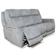 Pemberly Row Contemporary Hudson Grey Power Reclining Sofa and Loveseat