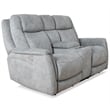 Pemberly Row Contemporary Hudson Grey Power Reclining Sofa and Loveseat