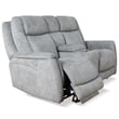 Pemberly Row Contemporary Hudson Grey Power Reclining Sofa and Loveseat