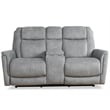 Pemberly Row Contemporary Hudson Grey Power Reclining Sofa and Loveseat