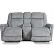 Pemberly Row Contemporary Hudson Grey Power Reclining Sofa and Loveseat