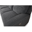 Pemberly Row Contemporary Bizmark Grey Power Reclining Sofa and Recliner