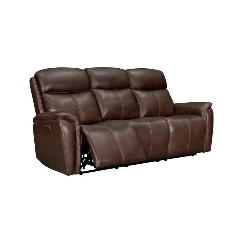 Pemberly Row Contemporary Auburn Power Reclining Sofa and Recliner