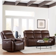 Pemberly Row Contemporary Auburn Power Reclining Sofa and Recliner