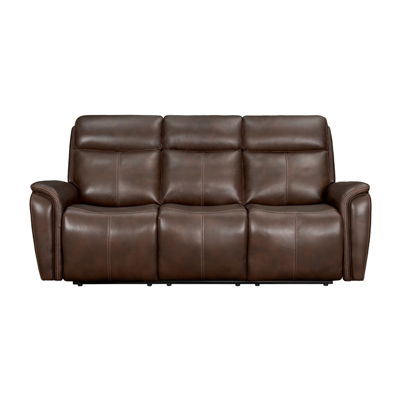Pemberly Row Contemporary Auburn Power Reclining Sofa and Recliner