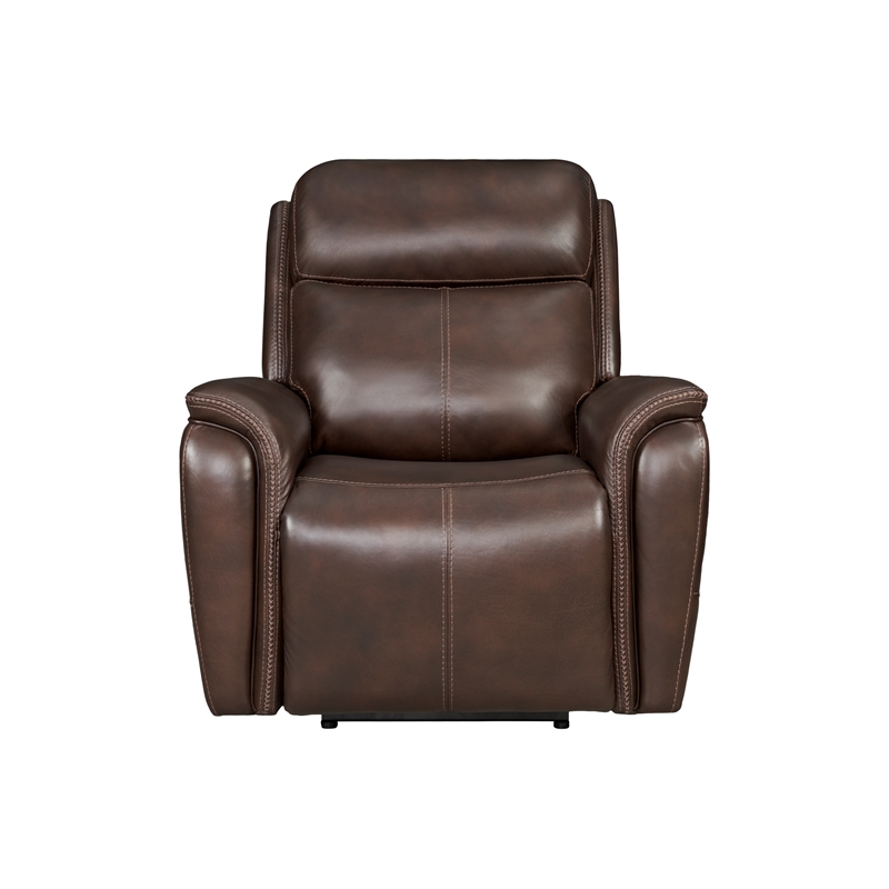 Pemberly Row Contemporary Auburn Power Reclining Sofa and Recliner