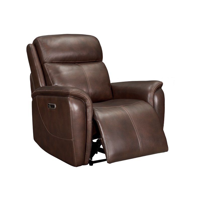 Pemberly Row Contemporary Auburn Power Reclining Sofa and Recliner