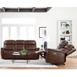 Pemberly Row Contemporary Auburn Power Reclining Sofa and Loveseat