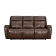 Pemberly Row Contemporary Auburn Power Reclining Sofa and Loveseat