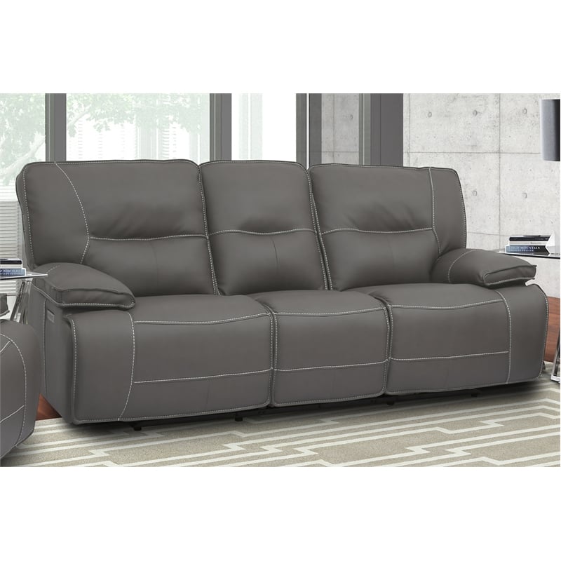Pemberly Row Contemporary Haze Power Reclining Sofa and Loveseat