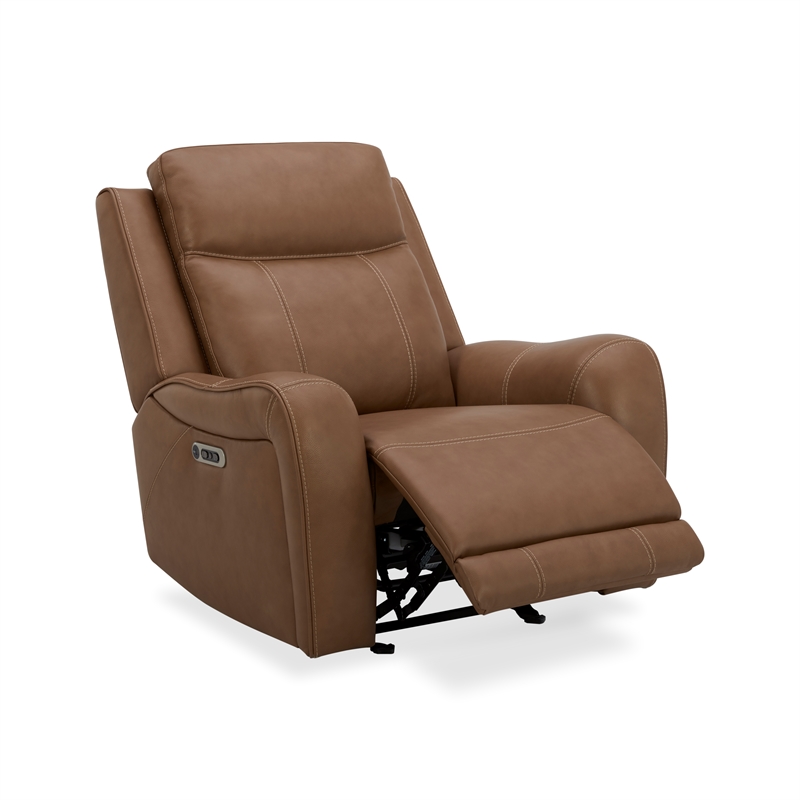 Pemberly Row Contemporary Butternut Power Reclining Sofa and Recliner